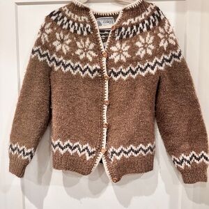 Vintage Icelandic Wool Sweater Handknit